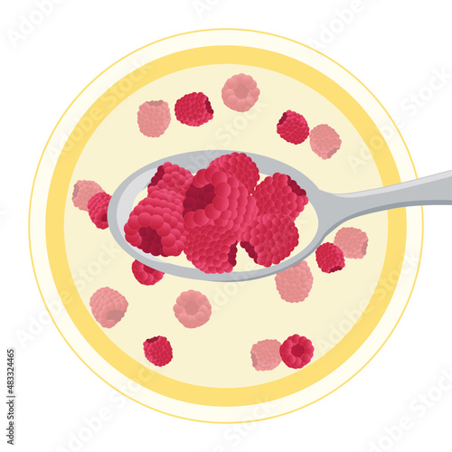 fresh raspberries on a plate