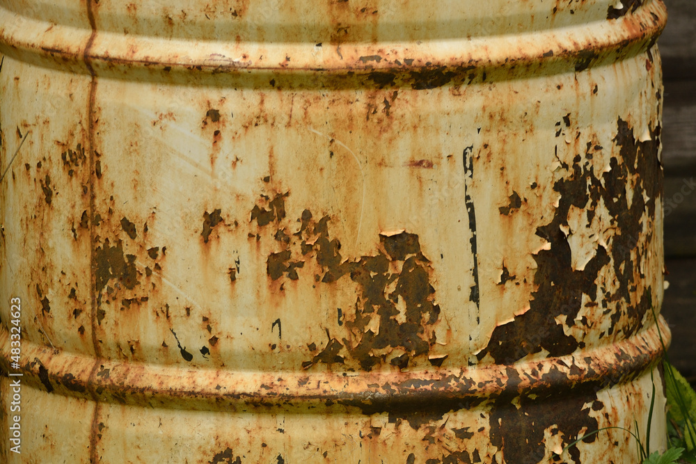 Rusty metal barrel texture detail Rusty metal barrel texture detail