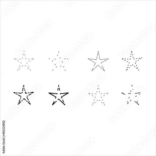 group of stars on white texture background 
