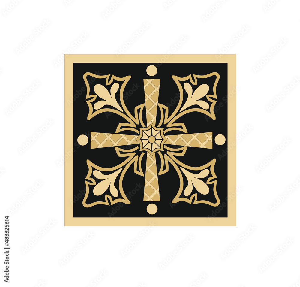 GOLD EMBROIDERY FOR LITURGICAL CLOTHES AND SACRED CEREMONIES. SACRED CATHOLIC SYMBOLS IN ANCIENT STYLE WITH GOLDEN DECORATIONS GOLD EMBROIDERY FOR LITURGICAL CLOTHES AND SACRED CEREMONIES. SACRED CATHOLIC SYMBOLS IN ANCIENT STYLE WITH GOLDEN DECORATIONS
