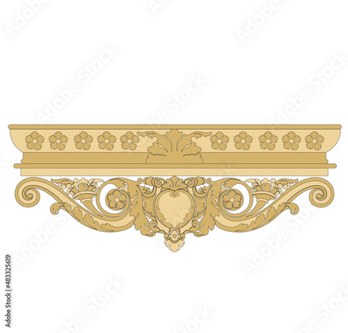 ANCIENT ROMAN AND HISTORICAL CLASSIC DECORATIONS GOTHIC COLUMNS AND FRIEZES IN ANCIENT VETIAN STYLE