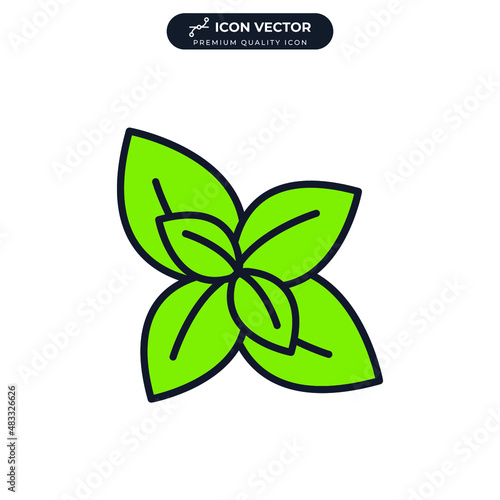 Oregano icon symbol template for graphic and web design collection logo vector illustration © keenan