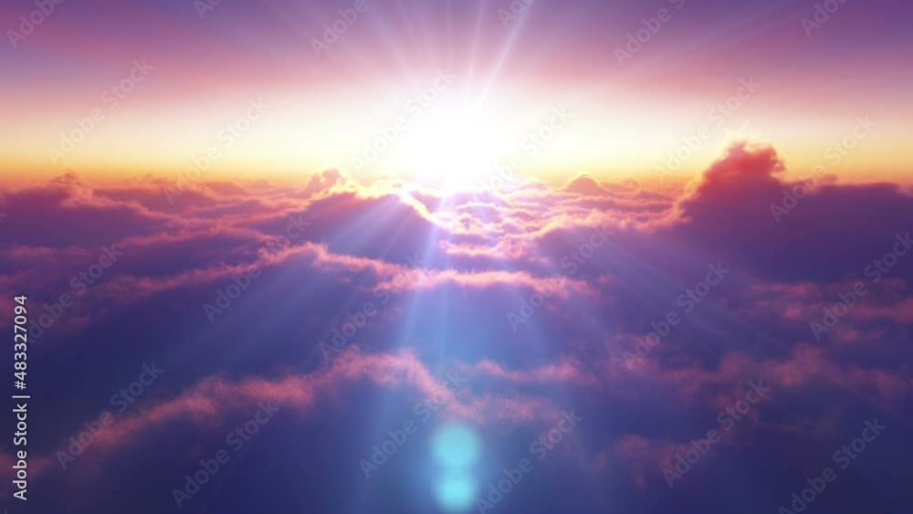 fly above haven sky sunset