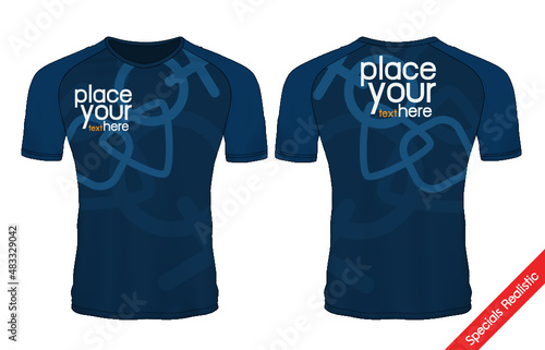 sport shirt template set ,T-shirt sport design ,Vector Soccer jersey mock up, football uniform sport shirt front and back model.