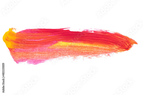 abstract acrylic watercolor paint brush stroke texture isolated on white background for logo and banner. design, creative, and illustration.