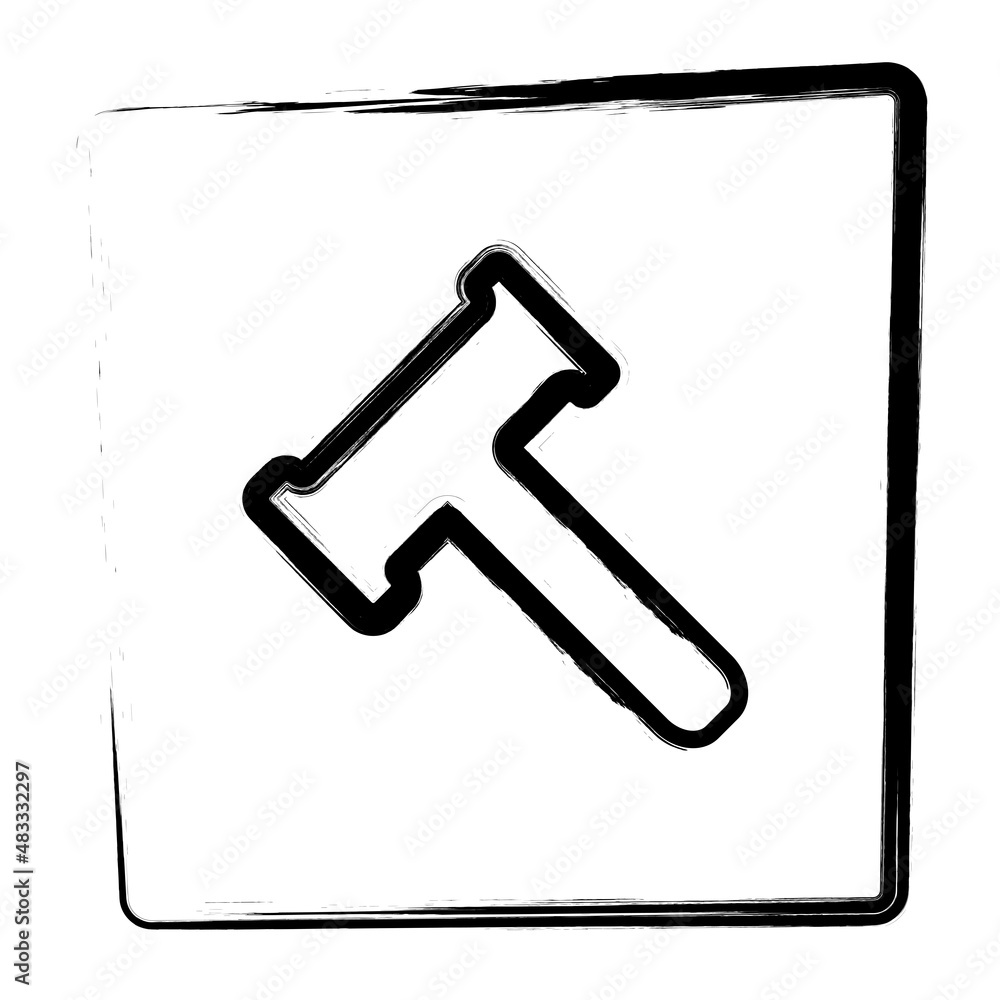 hammer brush strokes in a frame, vector illustration. hammer brush strokes in a frame, vector illustration.