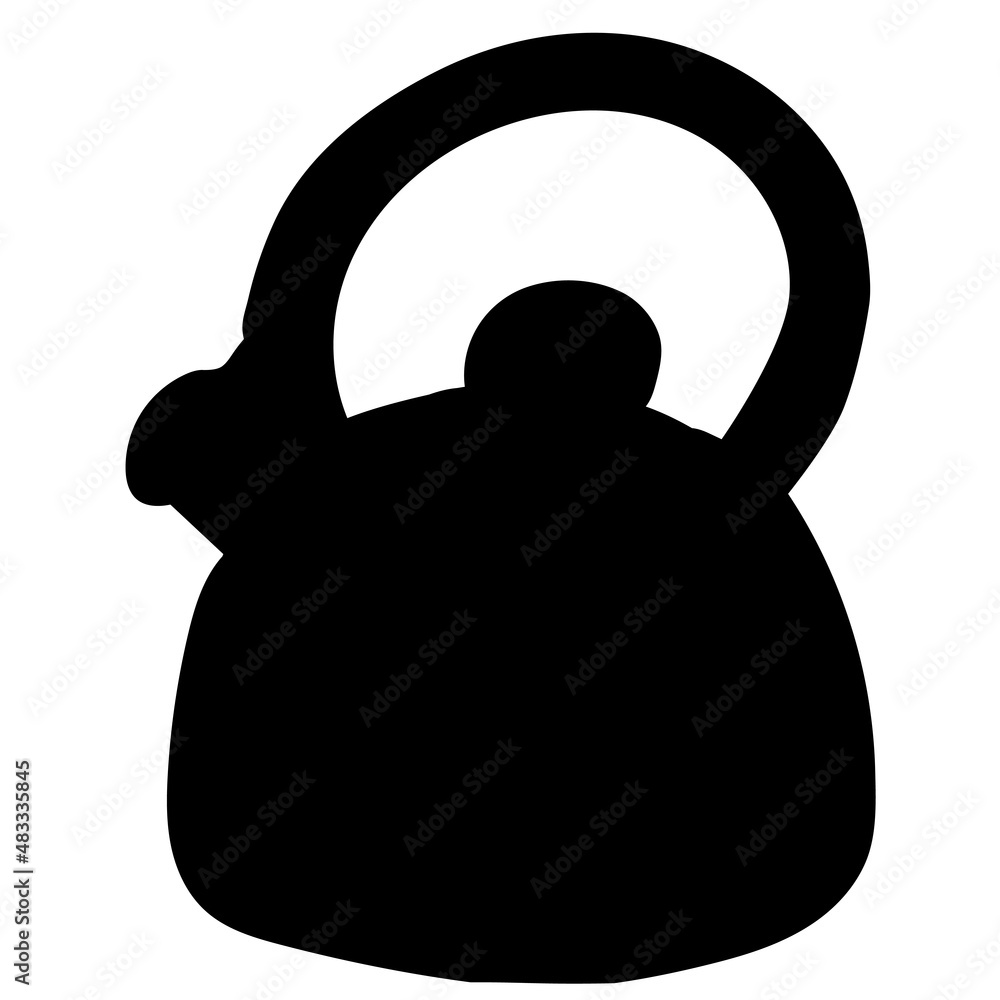 teapot silhouette, on white background, vector, isolated teapot silhouette, on white background, vector, isolated