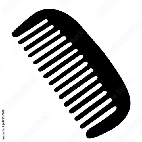 hairbrush silhouette  on white background  vector  isolated