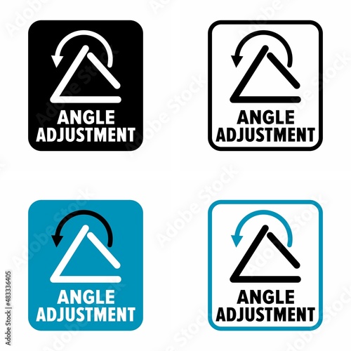 "Angle adjustment" inclination and position setting mechanism information sign