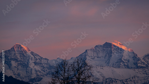 Sunset Jungfraujoch