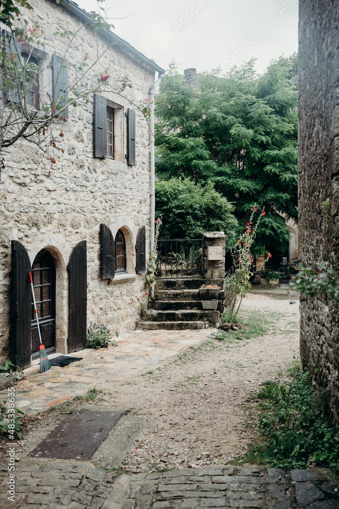 Obraz premium Old Castle Village in France