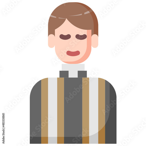 priest flat icon