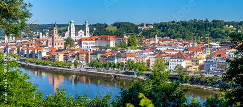 Ausblick über Passau, Bayern, Deutschland 