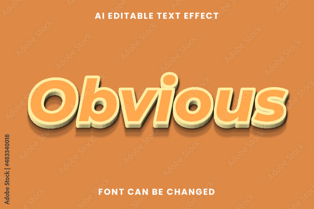 Obvious Text Effect