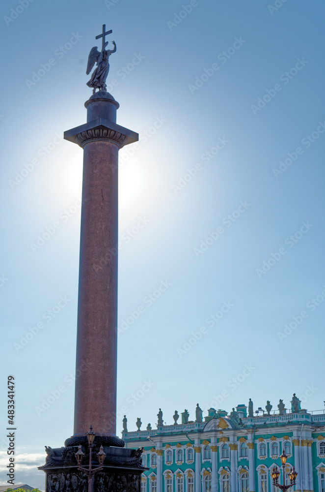 Column of Alexander in the Dvortsovaya square in Saint Petersburg - Russia