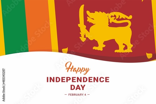 Illustration vector graphic of Sri Lanka Independence Day. The illustration is Suitable for banners, flyers, stickers, Card, etc.