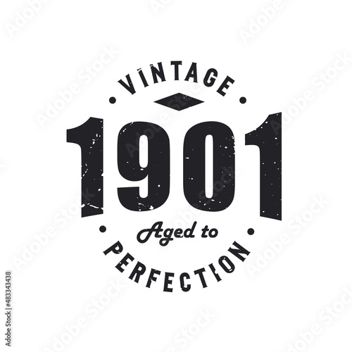Born in 1901 Vintage Retro Birthday, Vintage 1901 Aged to Perfection