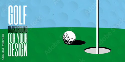 Retro style banner for your golf design