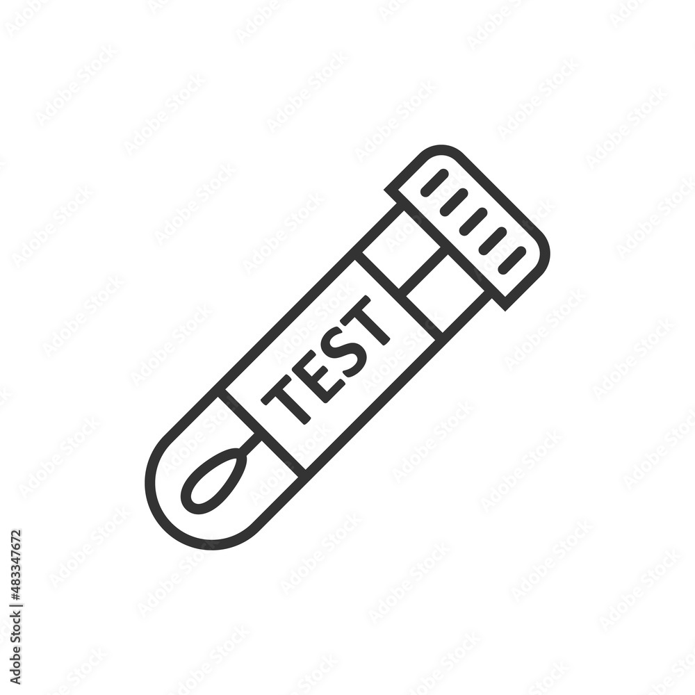Coronavirus test icon in flat style. covid-19 vector illustration on isolated background. Medical diagnostic sign business concept. Coronavirus test icon in flat style. covid-19 vector illustration on isolated background. Medical diagnostic sign business concept.