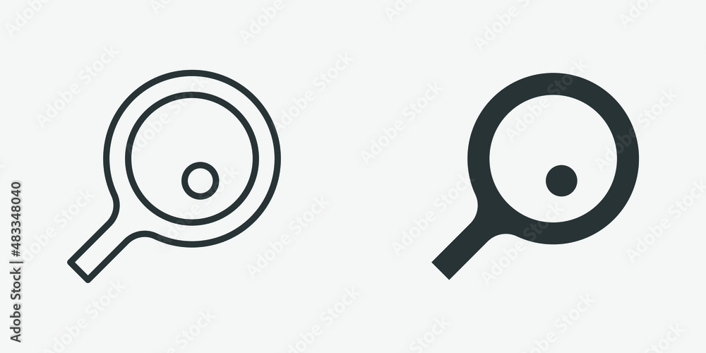 Ping pong icon vector set, table tennis symbol. Ping pong icon vector set, table tennis symbol.