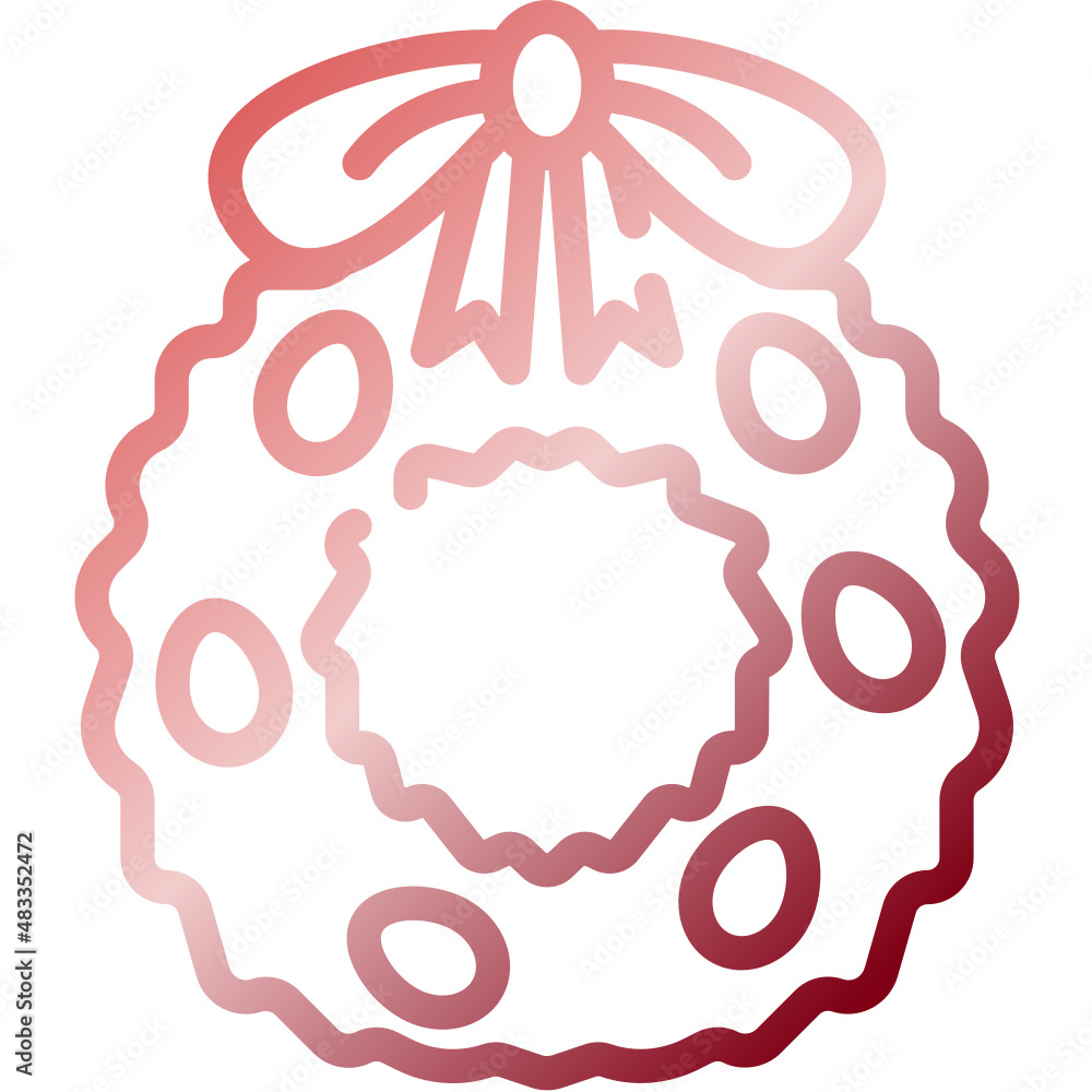 Naklejka premium wreath gradient icon