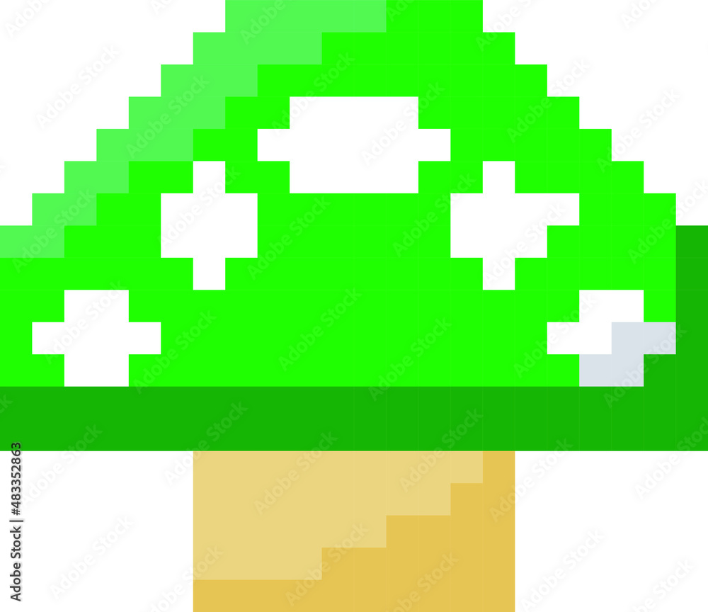 Fototapeta premium Mushroom Icon Green and White