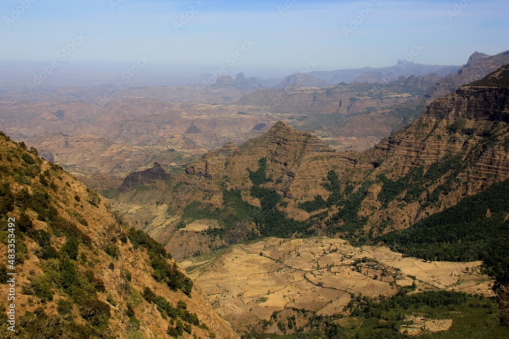 Naklejka premium Nature is the world around us, not created by man. That which is primary, which appeared long before man. The natural habitat of man. Forests, mountains, seas, oceans, flora, fauna, and man himself.