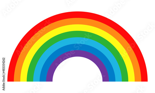 Rainbow icon on white background. LGBT symbol. Rainbow background. Vector Eps.