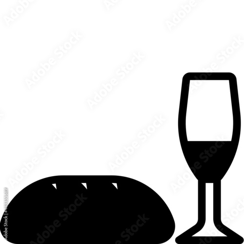 communion solid line icon