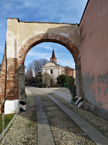 Italy, Lombardy: Foreshortening of Morimondo. photo