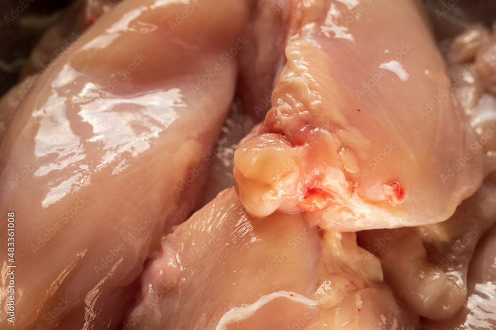raw chicken breast fillet background closeup raw chicken breast fillet background closeup