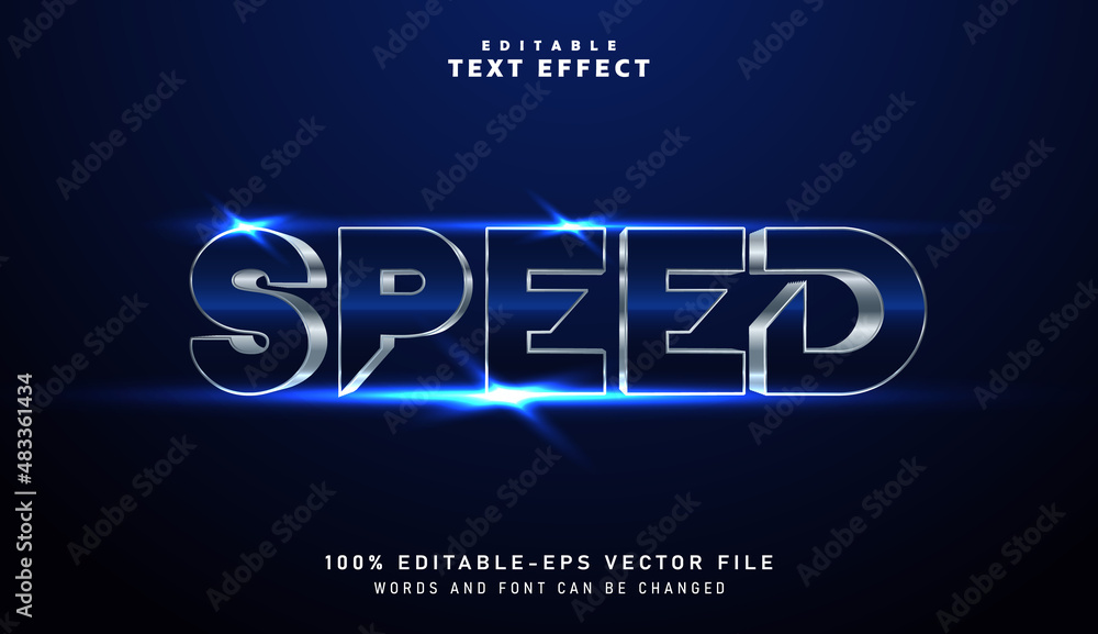3D Cinematic Speed text effect - Editable text effect