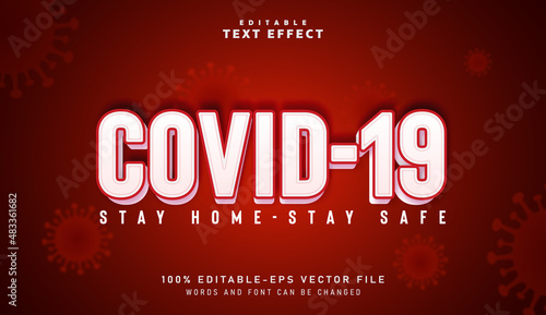 3D Covid-19 text effect - Editable text effect