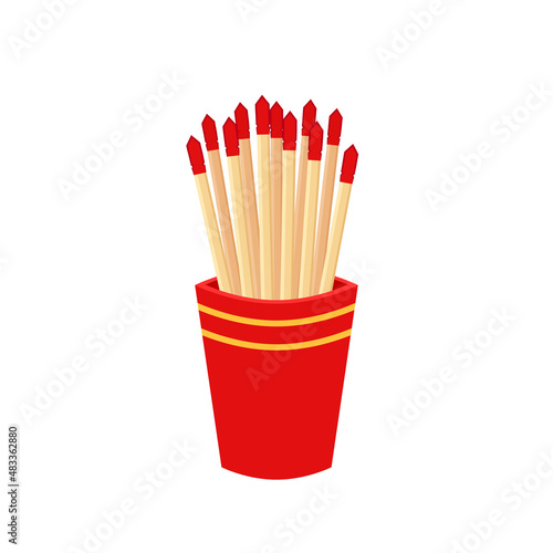 Seam-Si, Chi-Chi Sticks or fortune sticks vector, Shake for future fore.(horoscope style Thailand)
