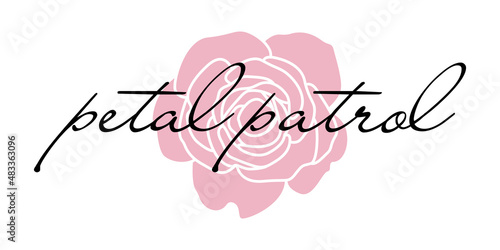Petal patrol Flower girl Pale Pink Rose Wedding Signs 