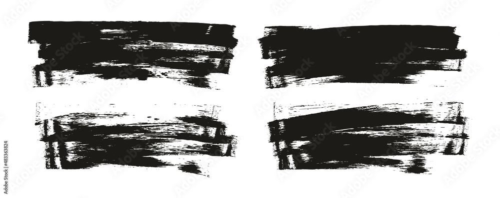 Flat Sponge Thin Artist Brush Long Background High Detail Abstract Vector Background Set Flat Sponge Thin Artist Brush Long Background High Detail Abstract Vector Background Set