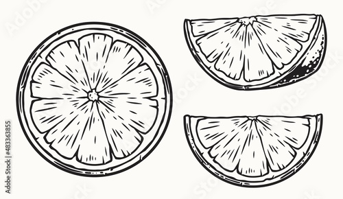 Lime slices set in vintage style