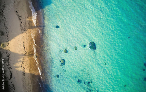 idyllic cliff and ocean view from drone