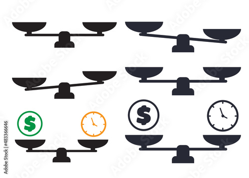 Scale icon vector. Scale vector sign isolated