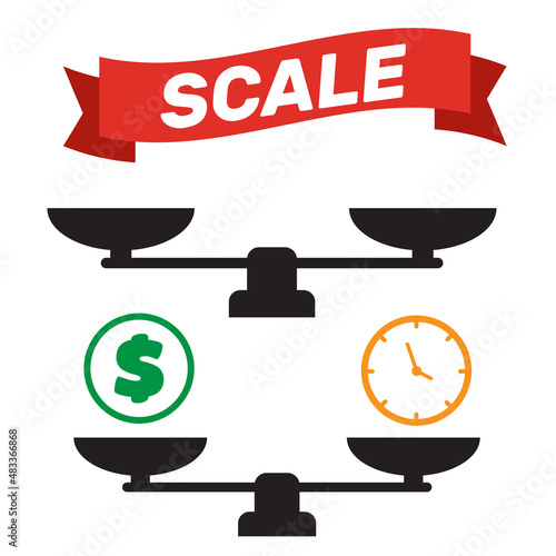 Scale icon vector. Scale vector sign isolated