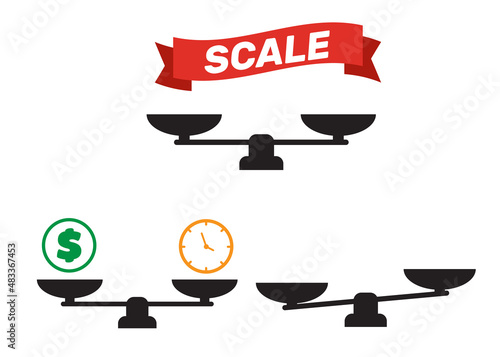 Scale icon vector. Scale vector sign isolated