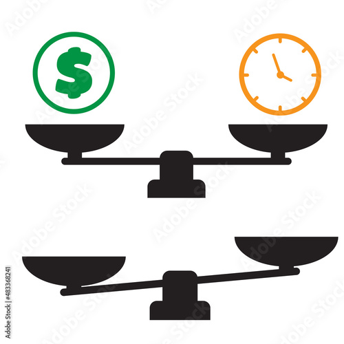 Scale icon vector. Scale vector sign isolated