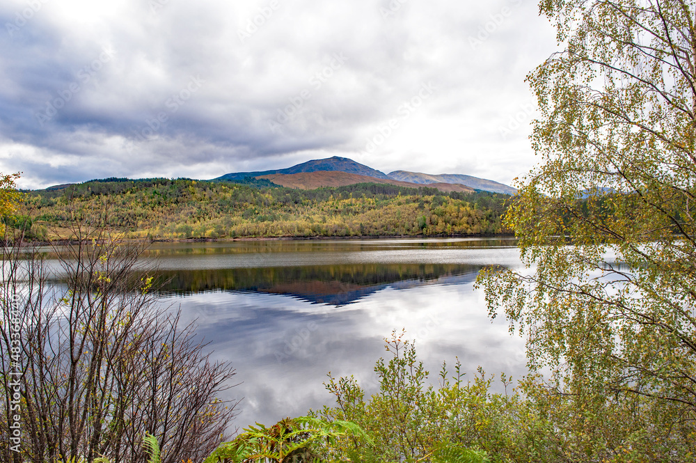 Lake Loch Garry on the autumn