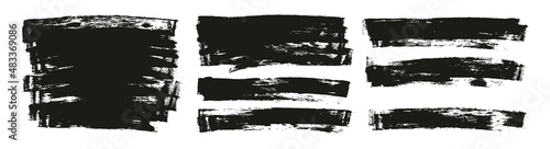Flat Sponge Thin Artist Brush Long Background High Detail Abstract Vector Background EXTRA Set 