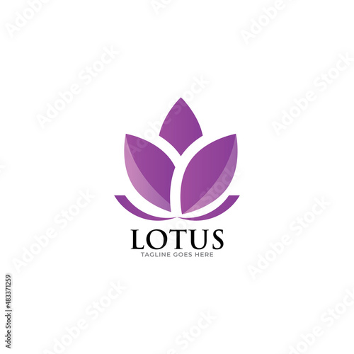 Fototapeta Naklejka Na Ścianę i Meble -  Lotus flower logo vector design.