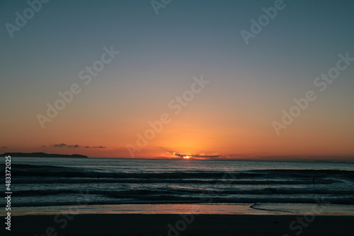 sunset over the sea