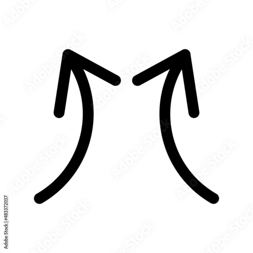 Upward Curved Direction Icons