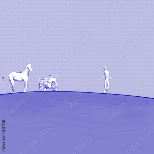 Photography The blue rider