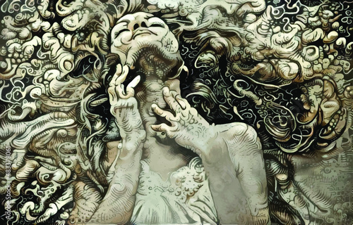 Ecstasy. Vector illustration