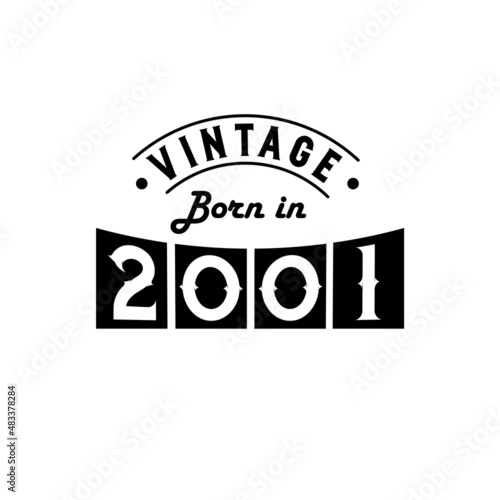 Born in 2001 Vintage Birthday Celebration, Vintage Born in 2001